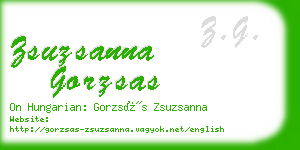 zsuzsanna gorzsas business card